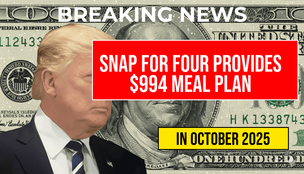 SNAP for Four People Provides $994; Meal Plan Safeguards Funds if EBT Disruptions Occur